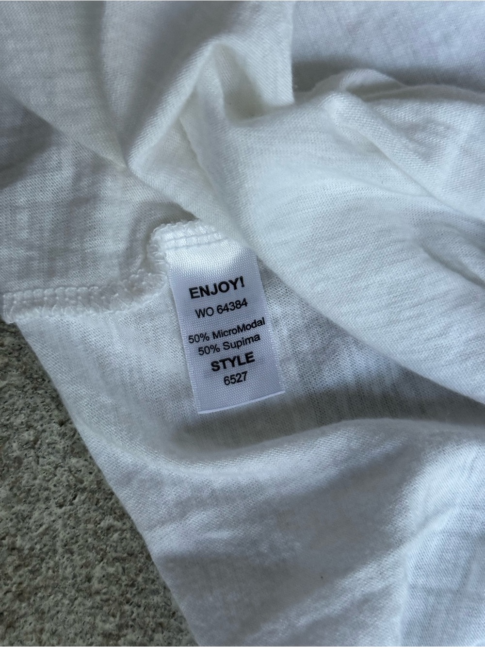 NWT O/S Michael Stars White Long-Sleeve Crewneck Tee - Picture 6 of 7